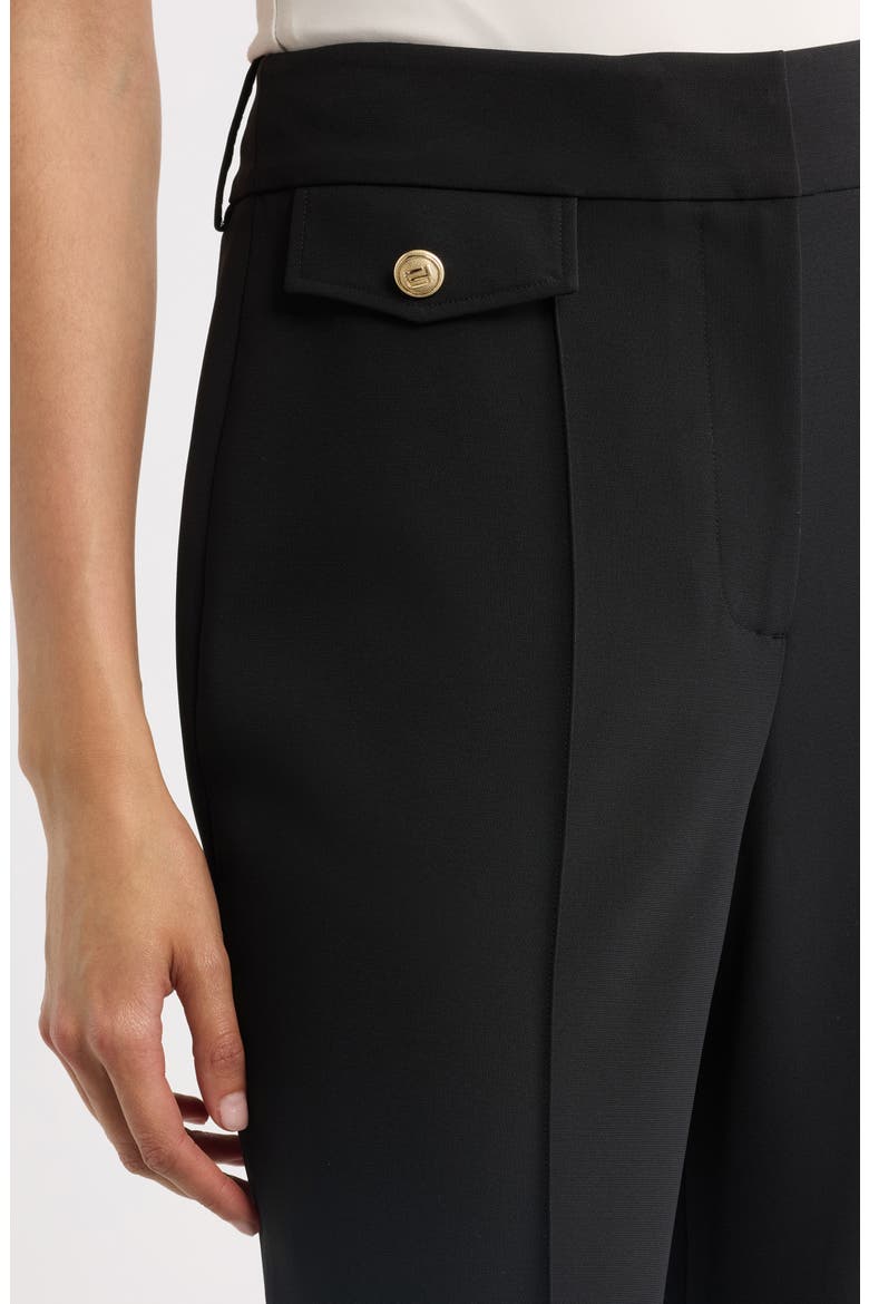 The Isla Seamed High Waist Straight Leg Pants, Alternate, color, NOIR