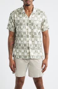 Boardies Print Short Sleeve Button-Up Camp Shirt