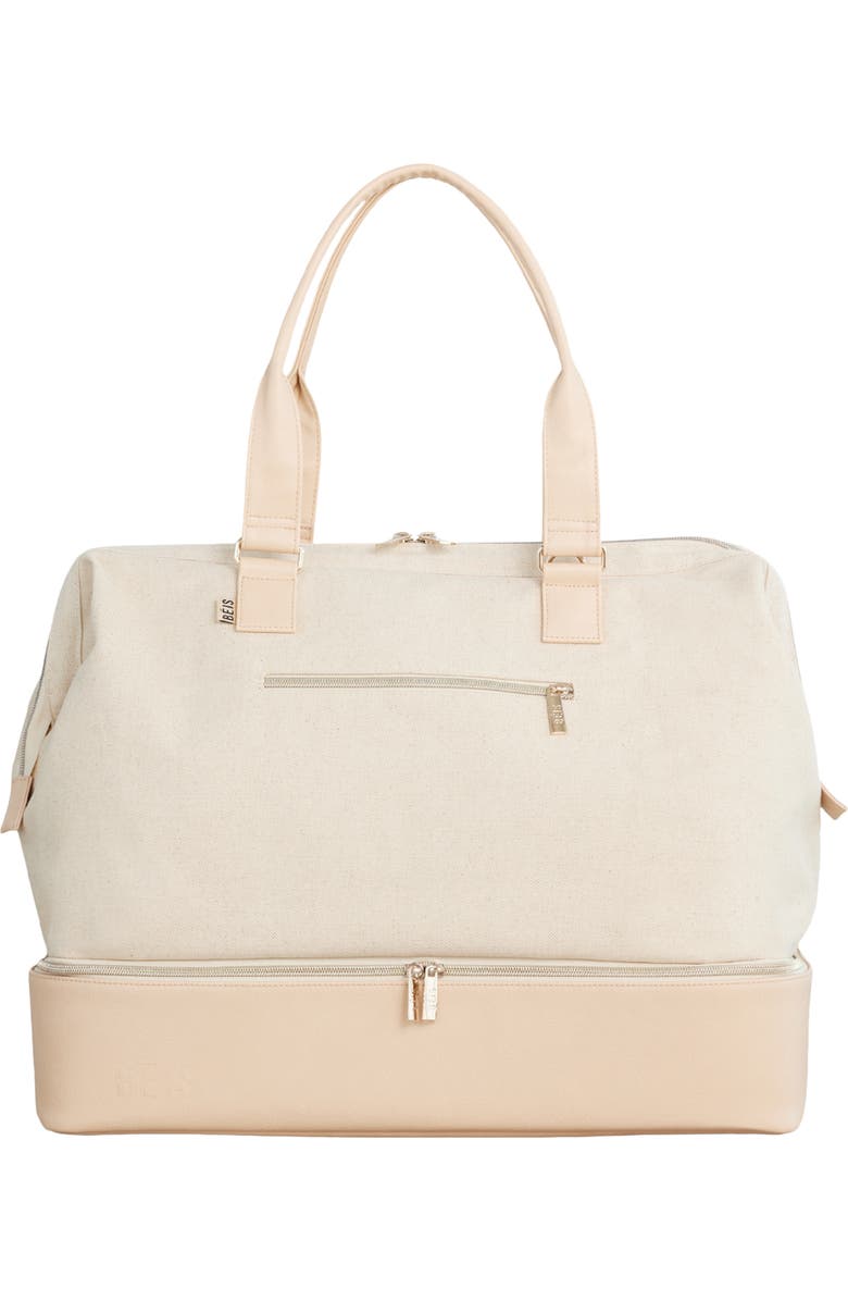 Béis The Weekender Travel Bag, Main, color, Beige