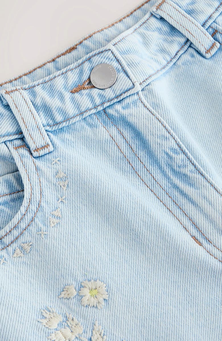 NEXT Kids' Floral Embroidered Jeans, Alternate, color, Blue
