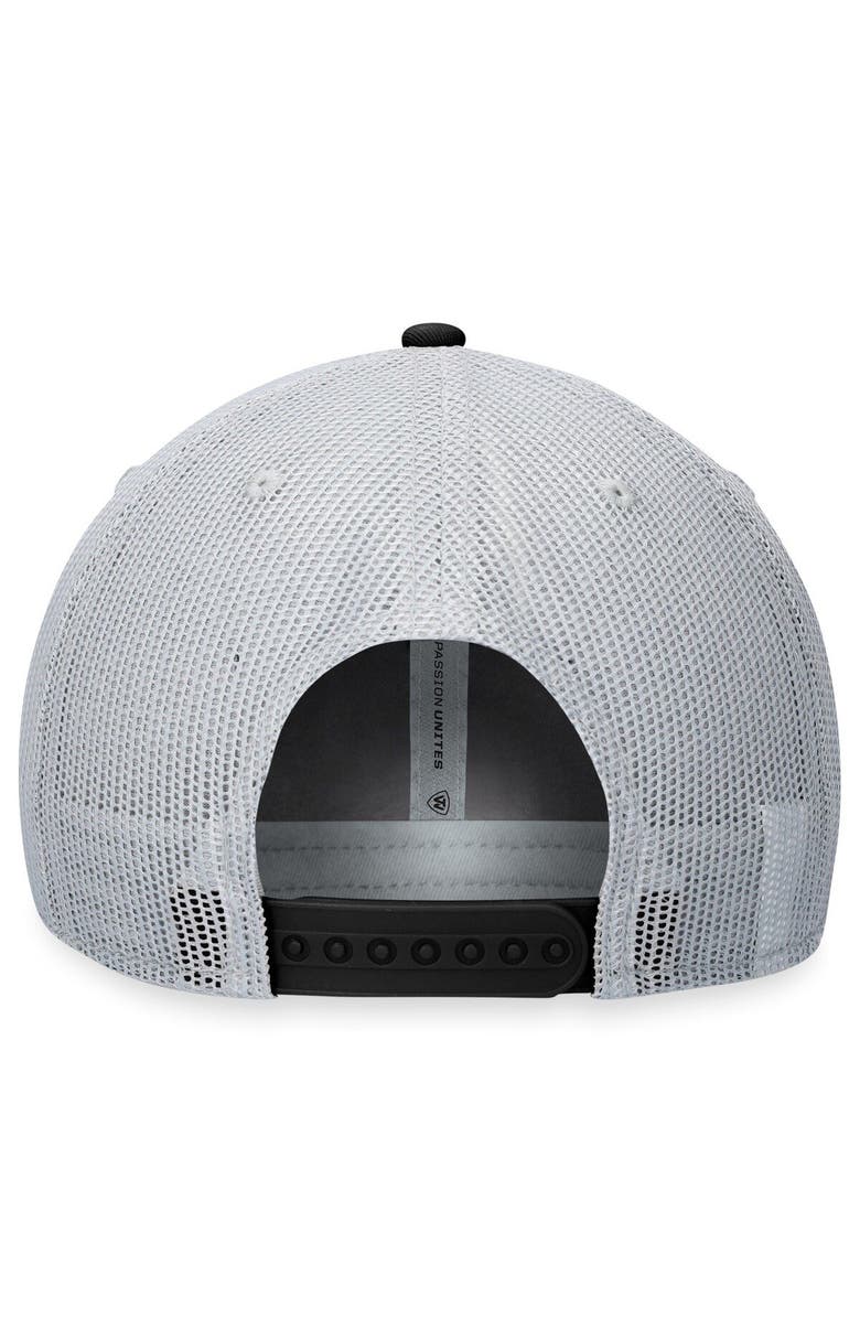 TOP OF THE WORLD Men's Top of the World Gray/Black Iowa Hawkeyes Aurora Trucker Adjustable Hat, Alternate, color, 