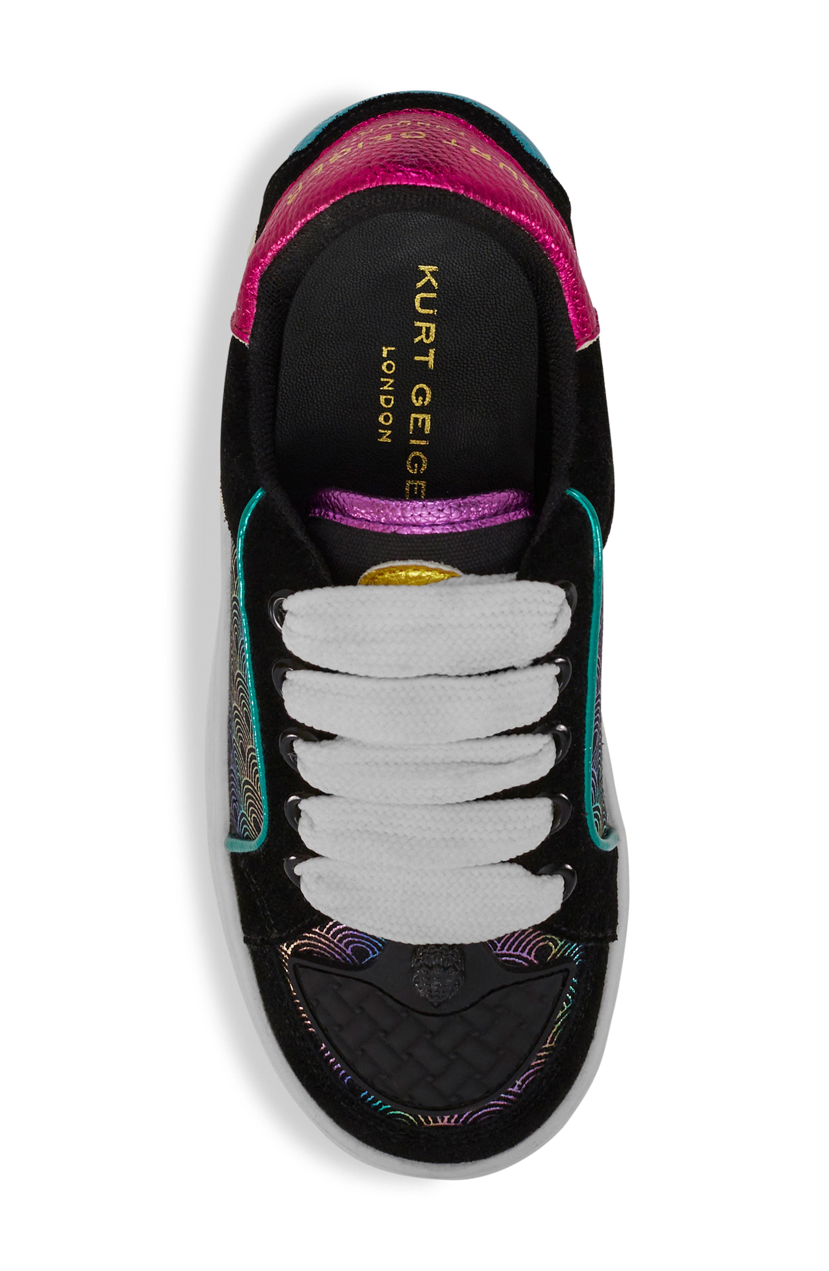 Kurt Geiger London Kids' Mini Southbank Sneaker, Alternate, color, Black Multi