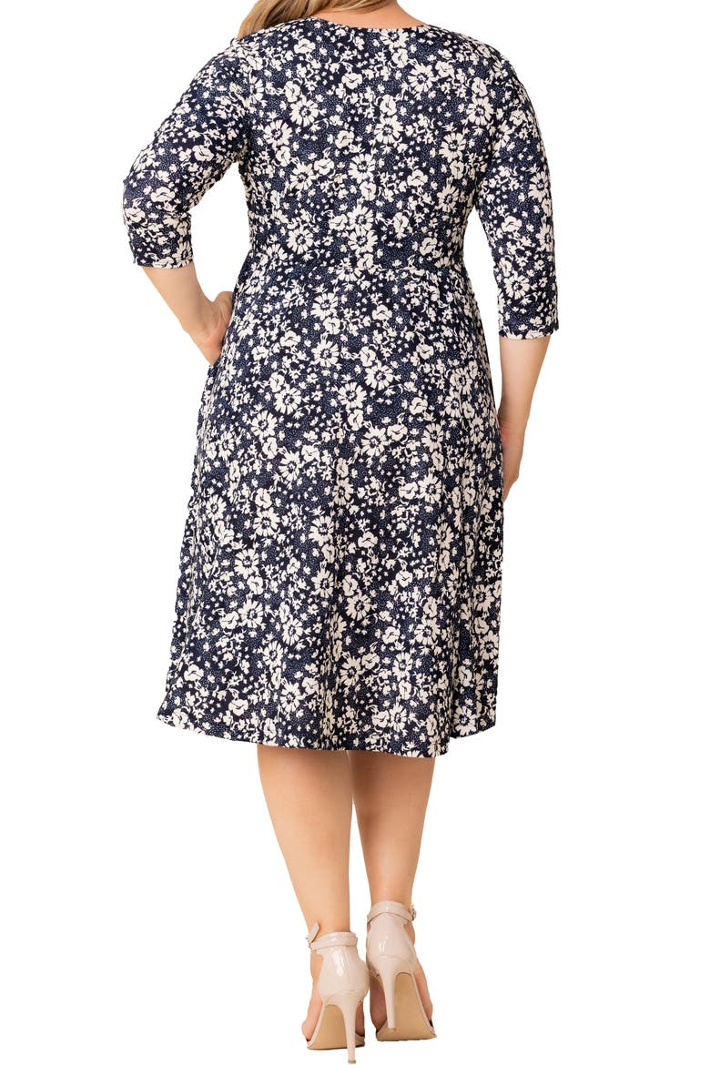 Royal Sweetheart Dress, Alternate, color, AEGEAN BLUE FLORALS
