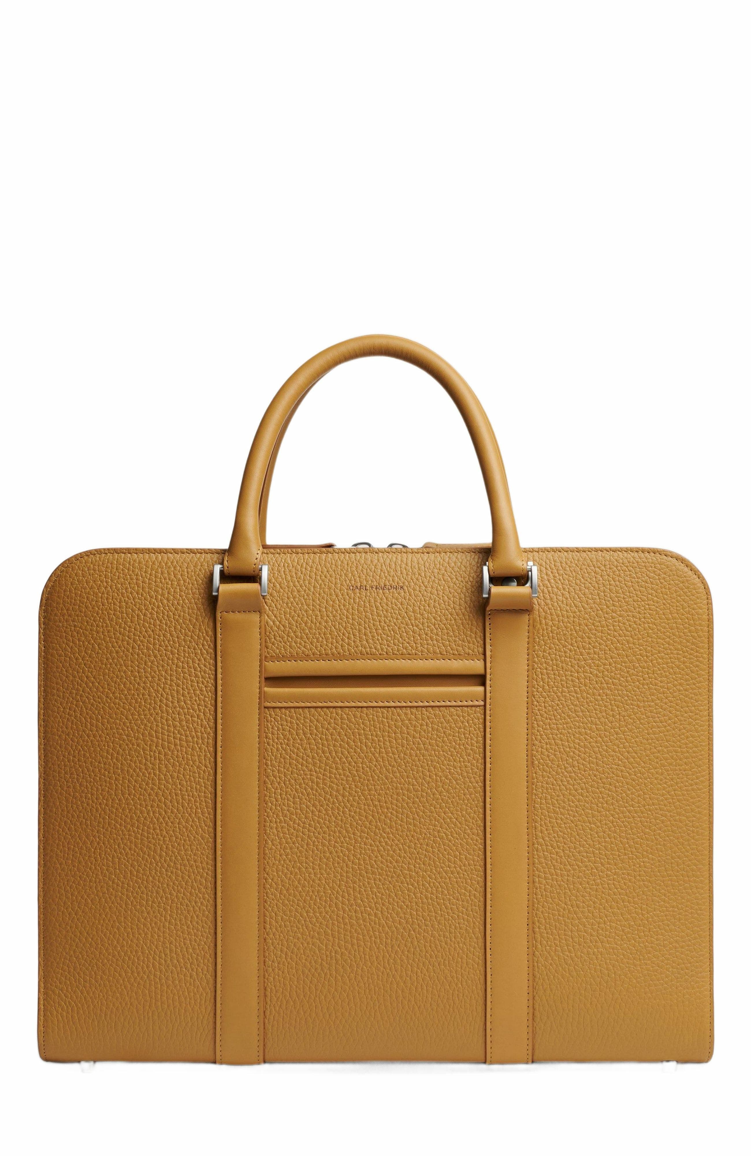 Carl Friedrik Palissy Briefcase in Mustard Yellow 