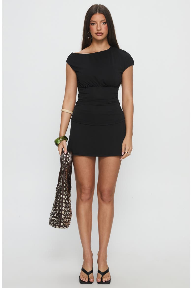 Emelyne One-Shoulder Knit Top, Alternate, color, BLACK
