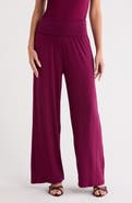 Renee C Folover Waist Jersey Pants