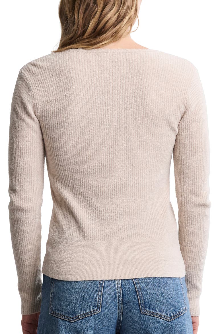 CozyChic® Ultra Lite® Scallop Scoop Neck Lounge Top, Alternate, color, STONE