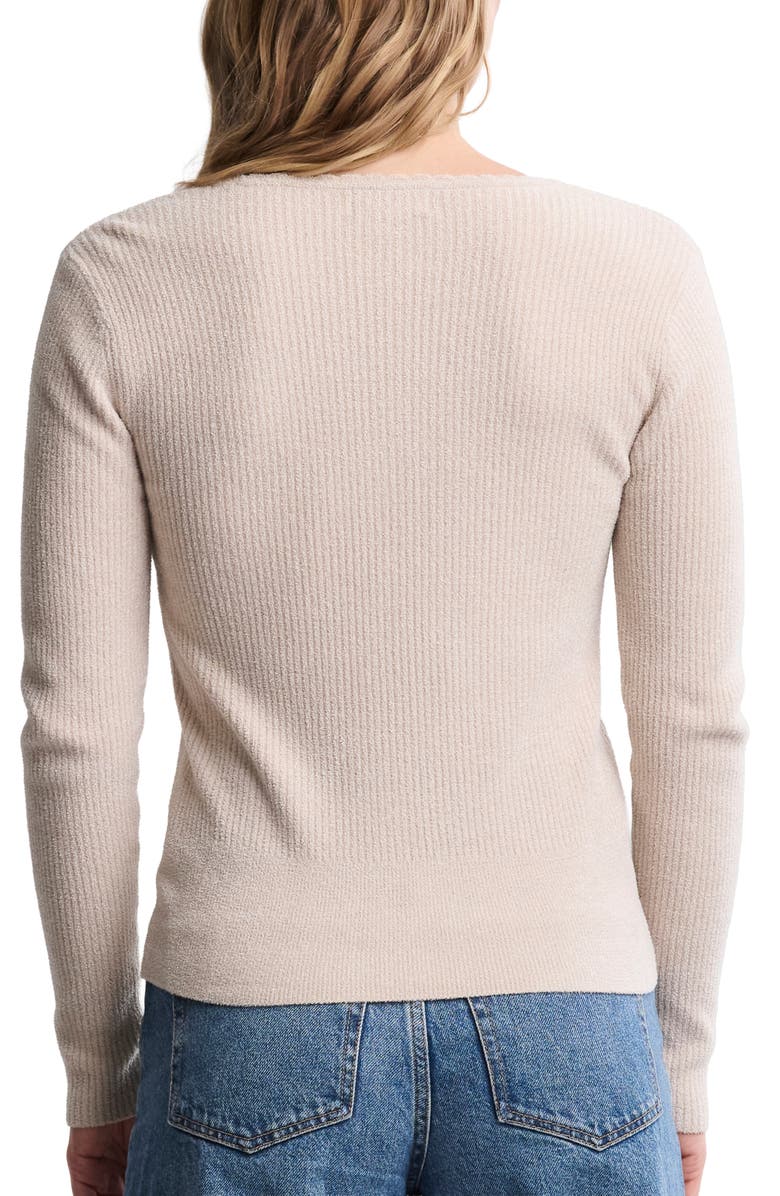 Barefoot Dreams<sup>®</sup> CozyChic<sup>®</sup> Ultra Lite<sup>®</sup> Scallop Scoop Neck Lounge Top, Alternate, color, Stone