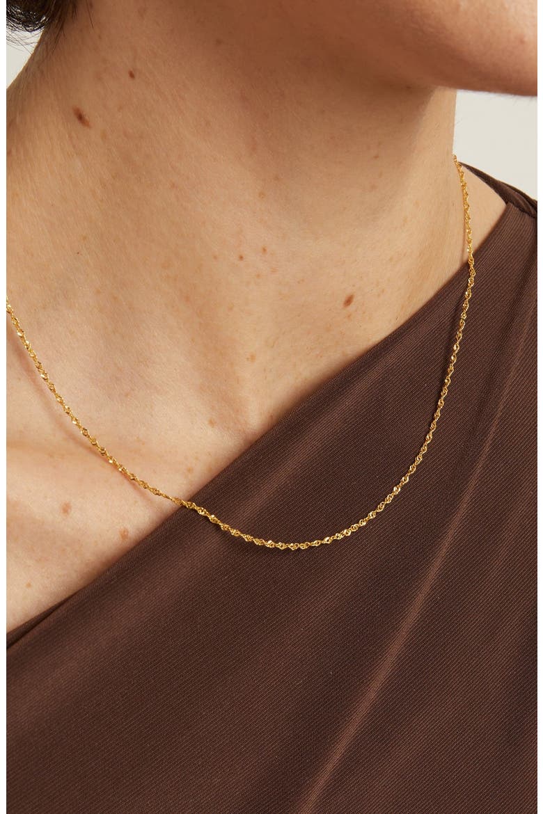 Barely There Chain Necklace, Alternate, color, Yellow