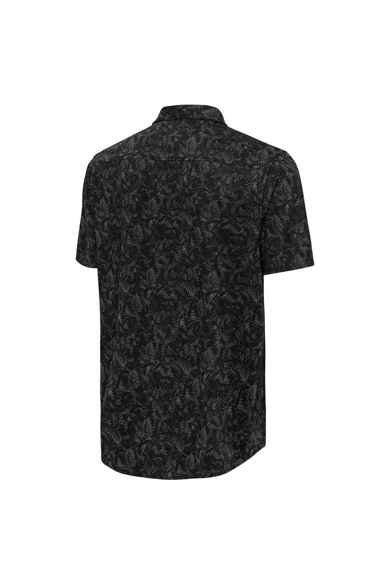 Men's Antigua  Black Charlotte FC Lush Woven Button-Up Top, Alternate, color, Black