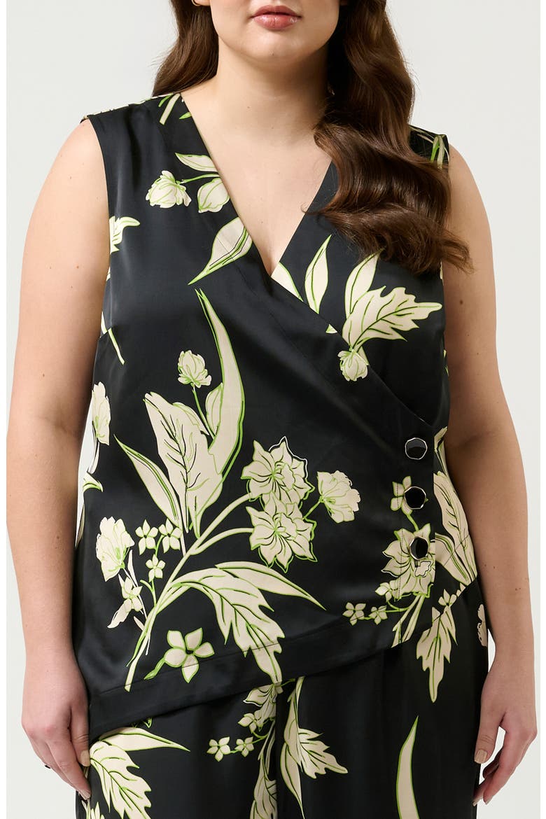 Baia Floral Sleeveless Button-Up Top, Main, color, PRINT
