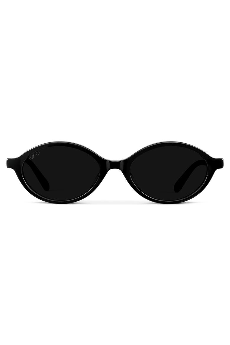 Selene - 49mm Classic Oval Sunglasses, Main, color, Black