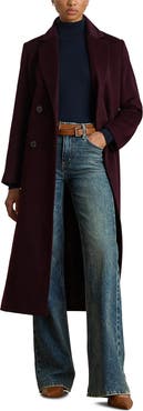 Lauren Ralph Lauren Double Breasted Wool Blend Reefer Coat