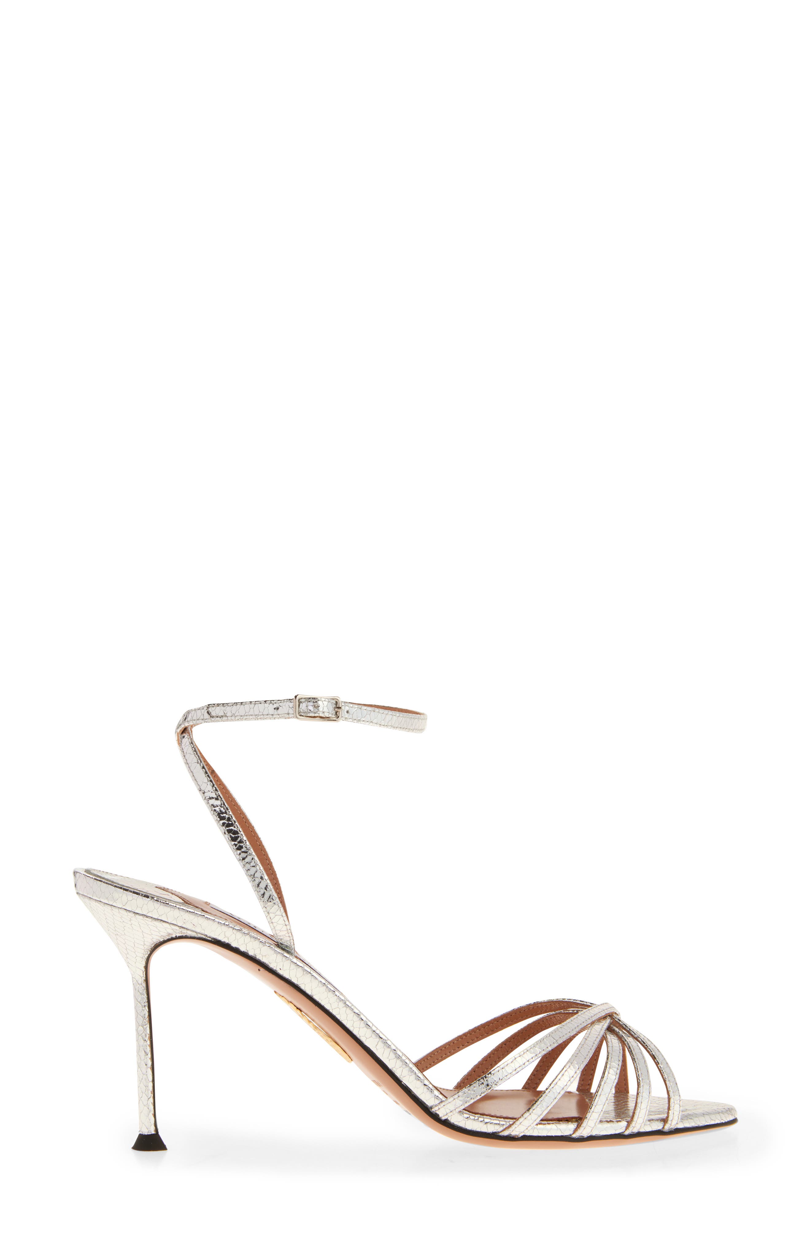 Aquazzura Tell Me Snakeskin Embossed Sandal, Alternate, color, 