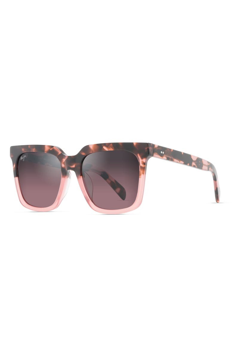 Maui Jim Rooftops 54mm PolarizedPlus2<sup>®</sup> Square Sunglasses, Alternate, color, Pink