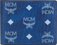 MCM Aren Bifold Wallet w/ Card Case in Visetos