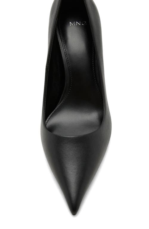 Mango Sota Pointed Toe Pump In Black