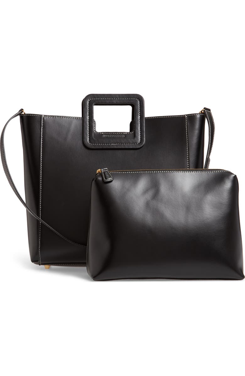 STAUD Shirley Calfskin Leather Handbag, Alternate, color,