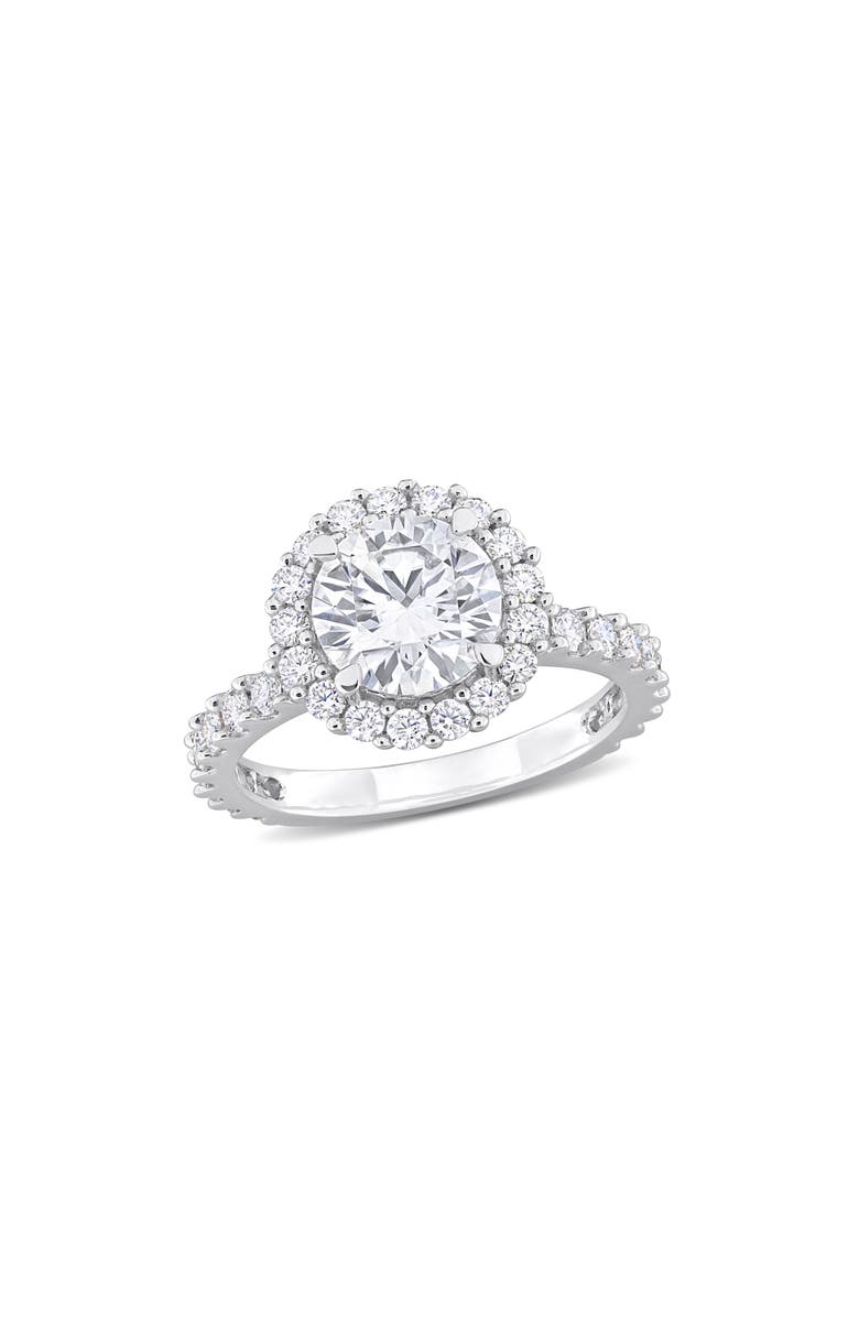 DELMAR Dew Created Moissanite Ring, Main, color, Silver