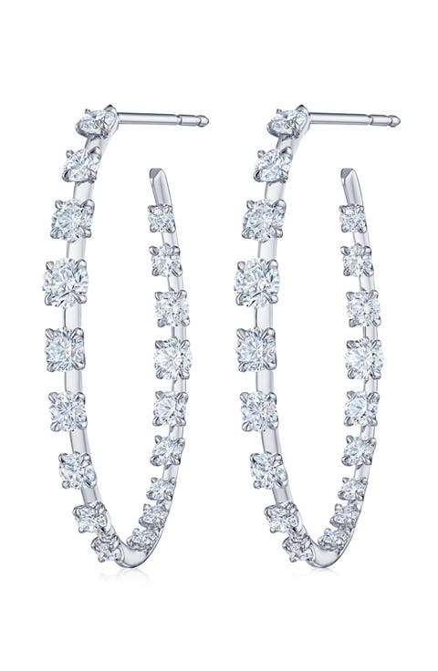 Starry Night Diamond Hoop Earrings