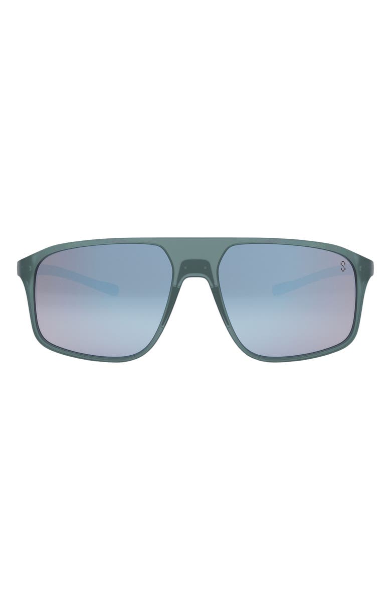 TAG Heuer Bolide 59mm Geometric Sunglasses, Main, color, Matte Blue / Brown Polarized
