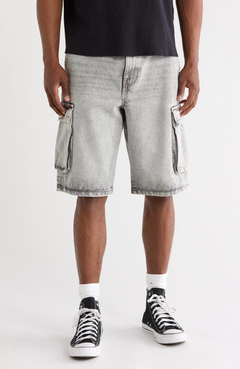 Peter Extreme Baggy Denim Cargo Shorts