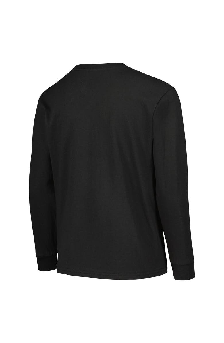 Mitchell & Ness Youth Mitchell & Ness Black Boston Bruins Throwback Logo Long Sleeve T-Shirt, Alternate, color, 