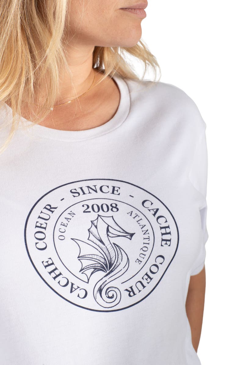 Cache Coeur Maternity/Nursing Organic Cotton Graphic Tee, Alternate, color, 