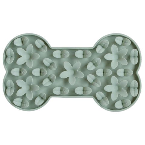 Enrichment Snuffle Mat Sage Green Bone Textured Dog Feeding Pad