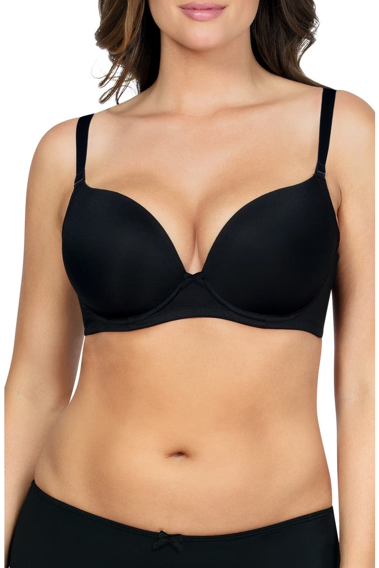 Emma Full-Figure Convertible Plunge Bra, Main, color, BLACK