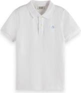 Scotch & Soda Kids' Core Garment Dyed Cotton Piqué Polo
