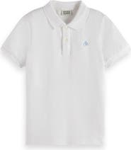 Scotch & Soda Kids' Core Garment Dyed Cotton Piqué Polo