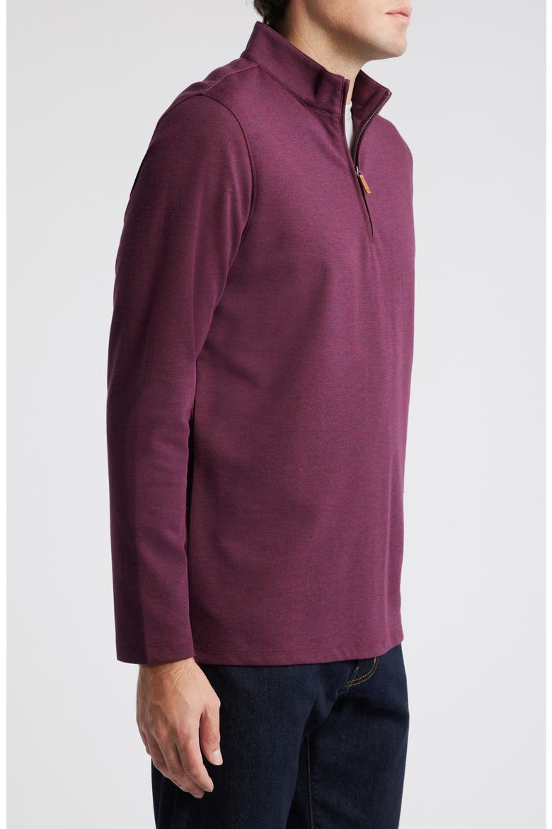 KPI Quarter Zip Pullover Sweatshirt, Alternate, color, WINE HEATHER