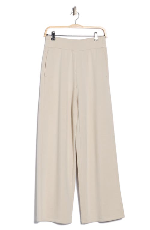 Z By Zella Whisper Knit High Waist Wide Leg Pants In Neutral