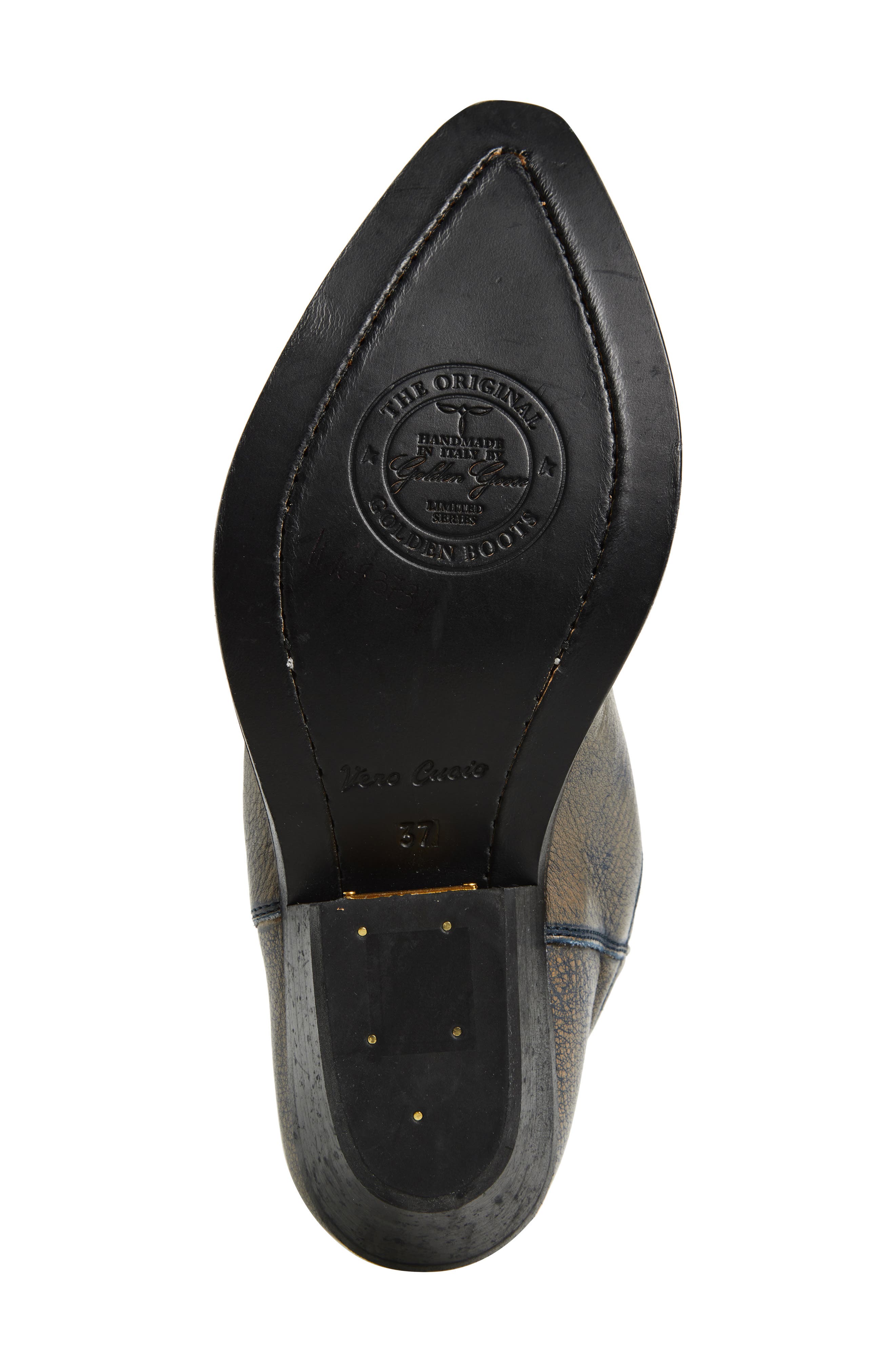 Golden Goose Wish Star Short Western Boot, Alternate, color, Beige/ Avio