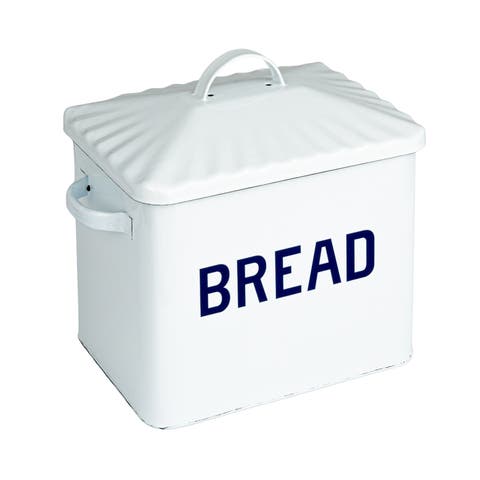Chic Farmhouse Enameled Bread Box