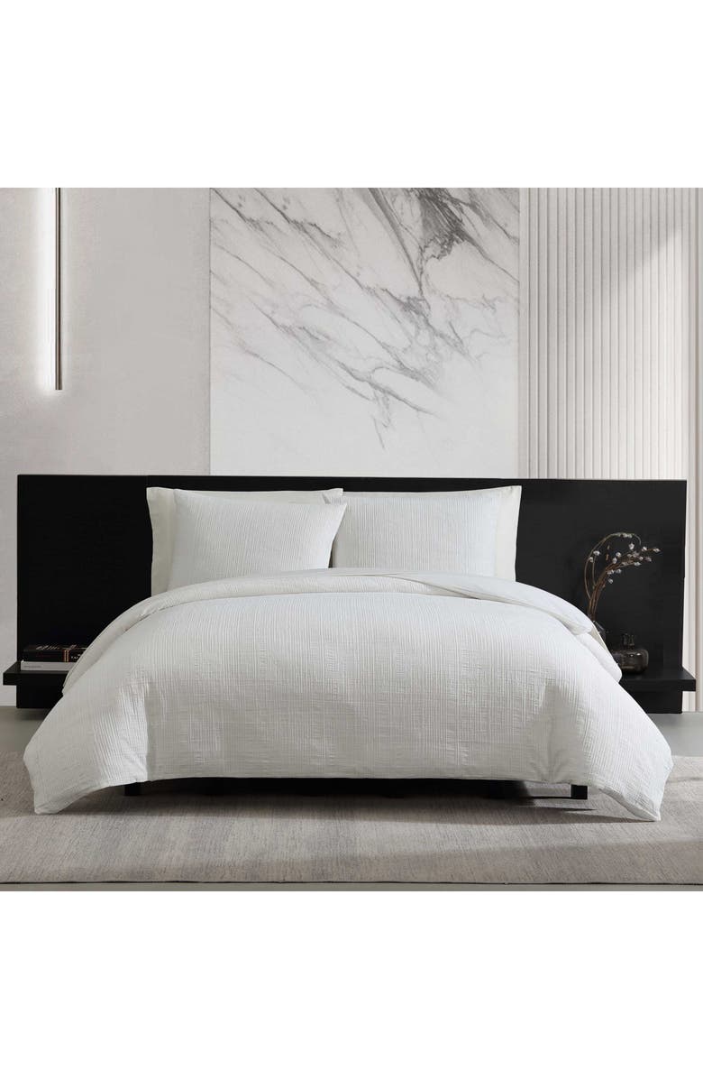 Vera Wang Bark Textured Duvet Set, Alternate, color, White