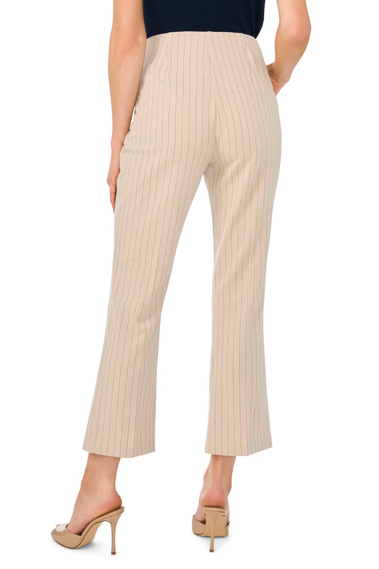 Pinstripe Kick Flare Ankle Pants, Alternate, color, STONE