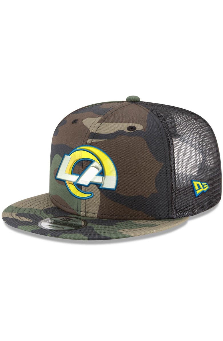New Era Men's New Era Camo Los Angeles Rams Woodland 9FIFTY Snapback Hat, Main, color, 