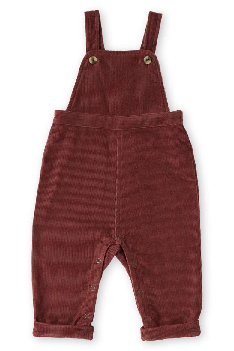 Organic Cotton Corduroy Overalls, Main, color, MULBERRY