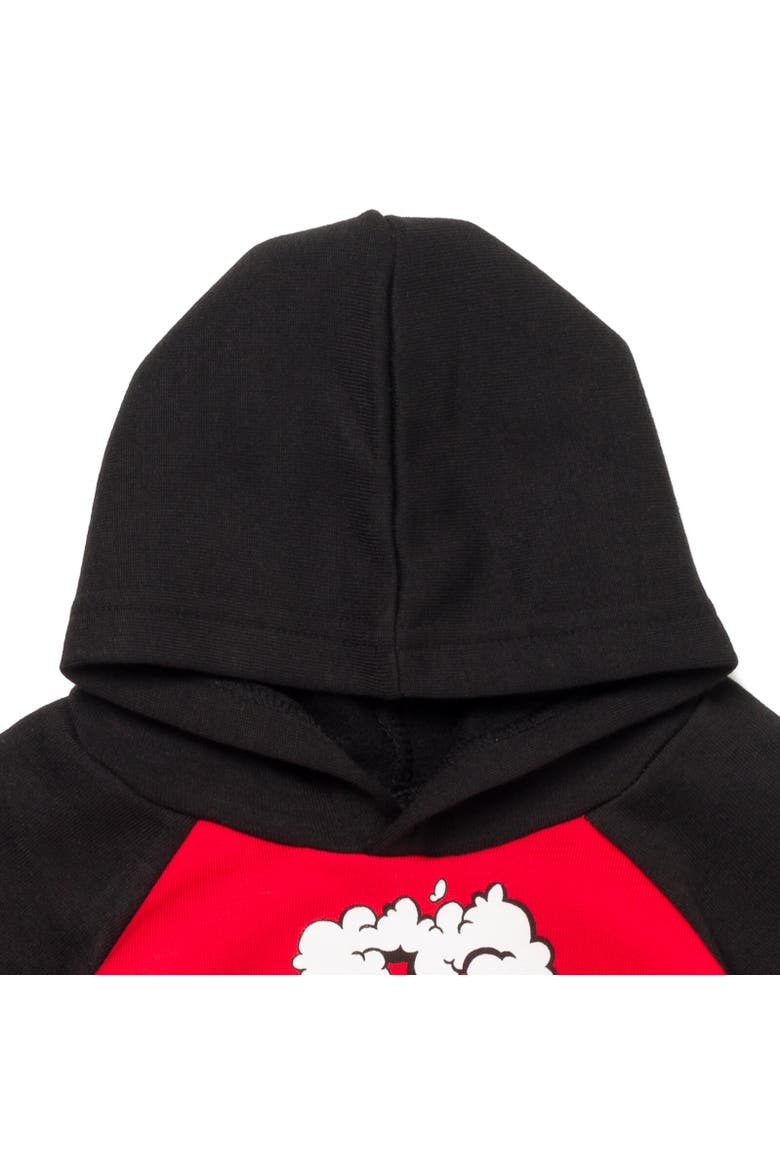 Fleece Hoodie, Alternate, color, Thomas Red Black
