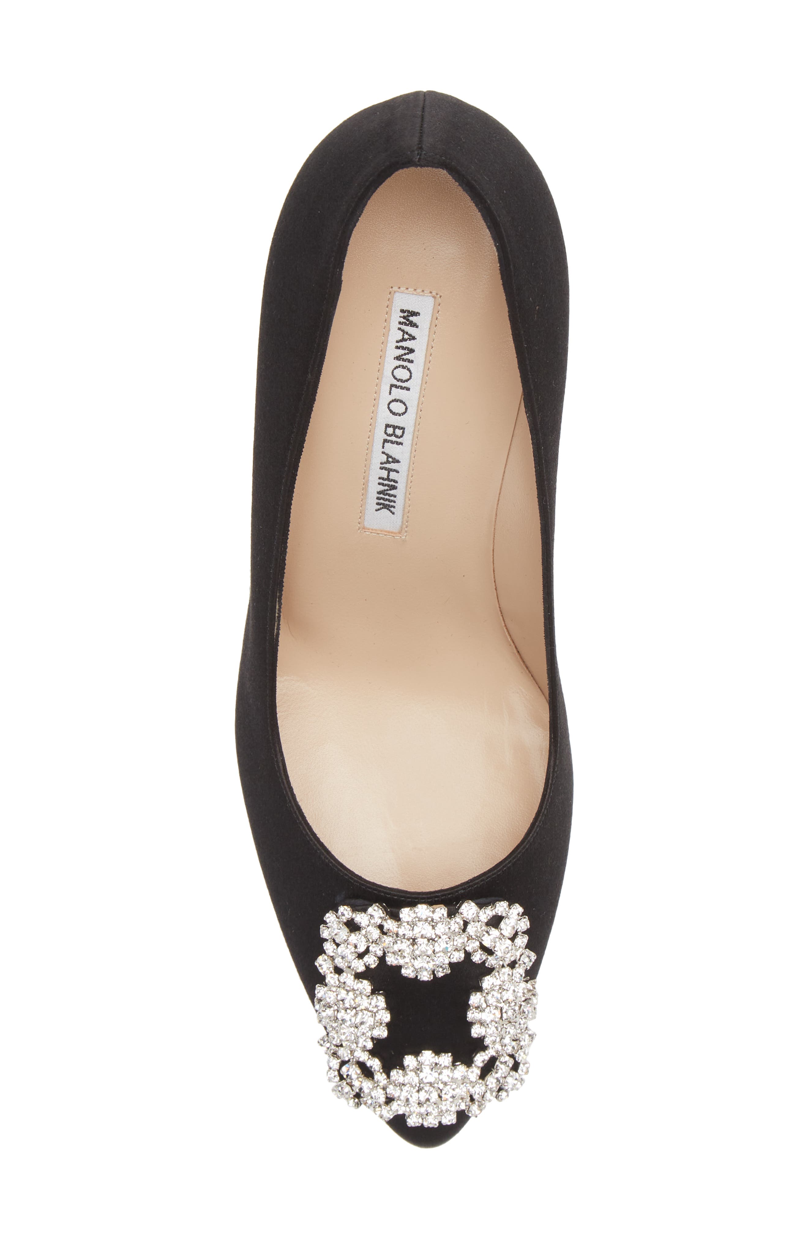 Manolo Blahnik Hangisi Pump, Alternate, color, Black
