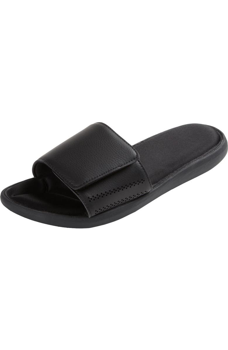 KingSize Memory Foam Slide Sandal, Main, color, Black
