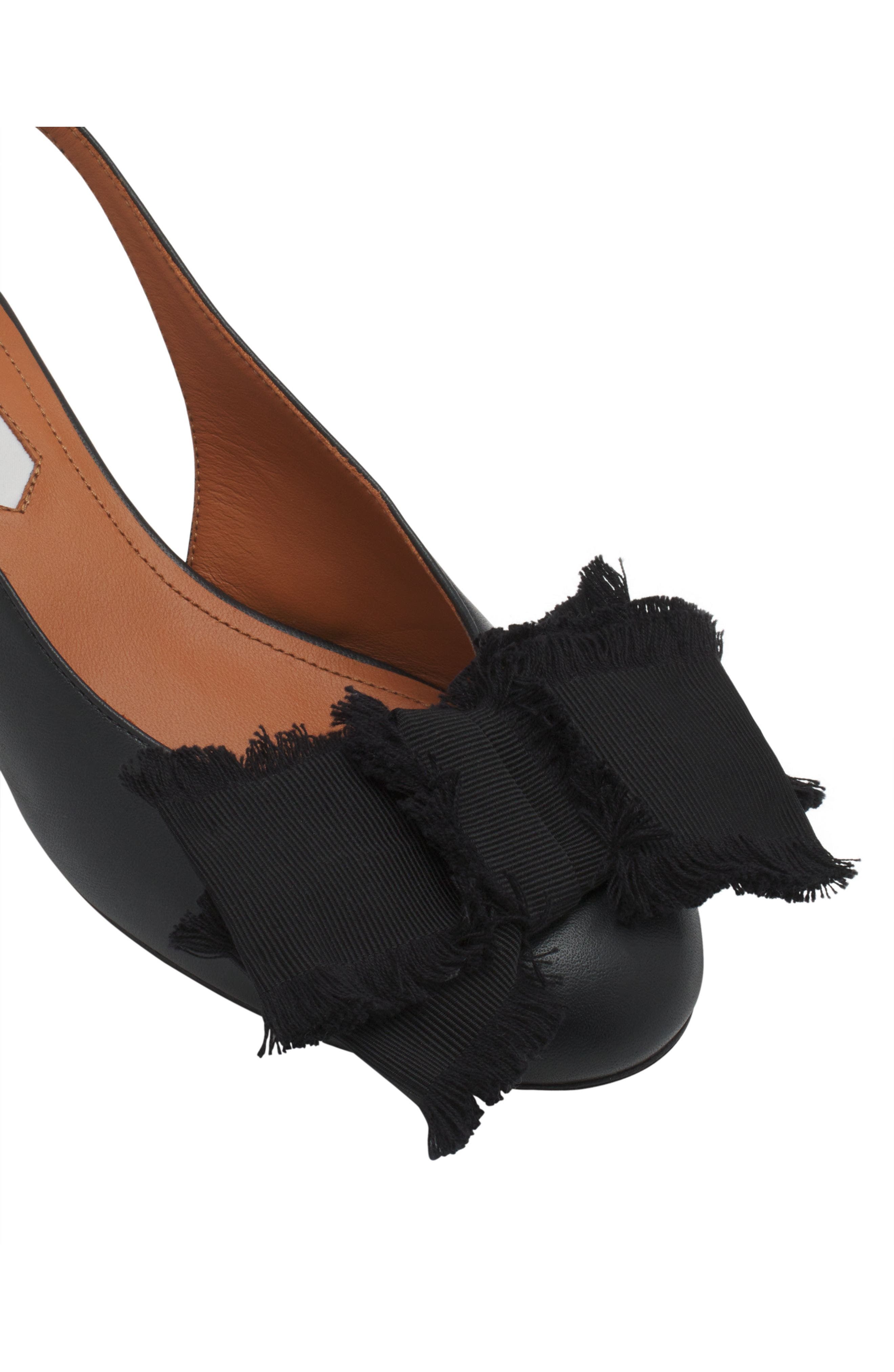 Lanvin LEATHER HEELED SLINGBACK BALLERINA, Alternate, color, 