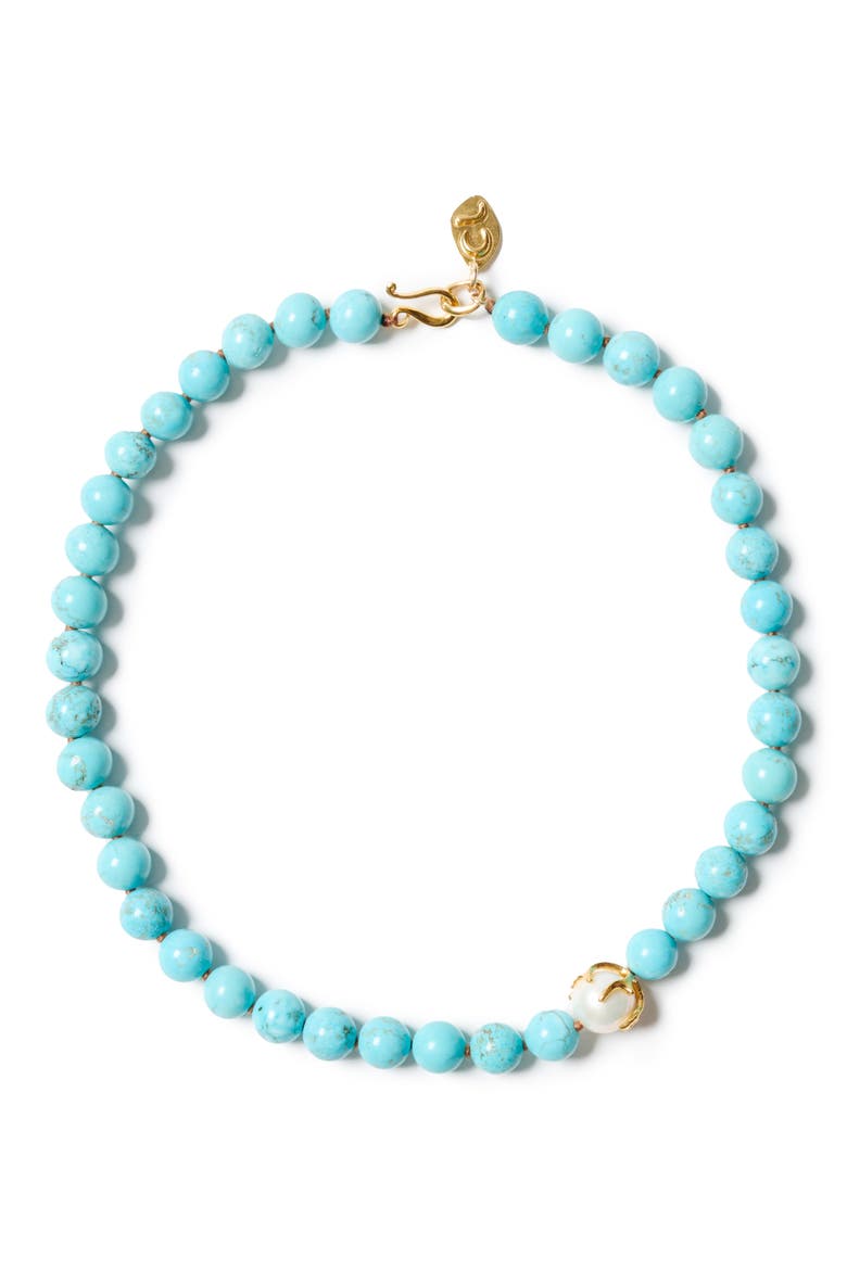 Turquoise Bead Lark Necklace, Main, color, TURQUOISE
