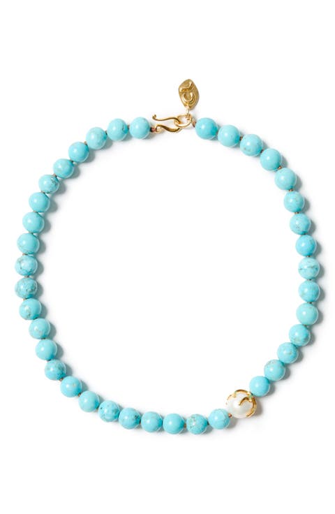 Turquoise Bead Lark Necklace