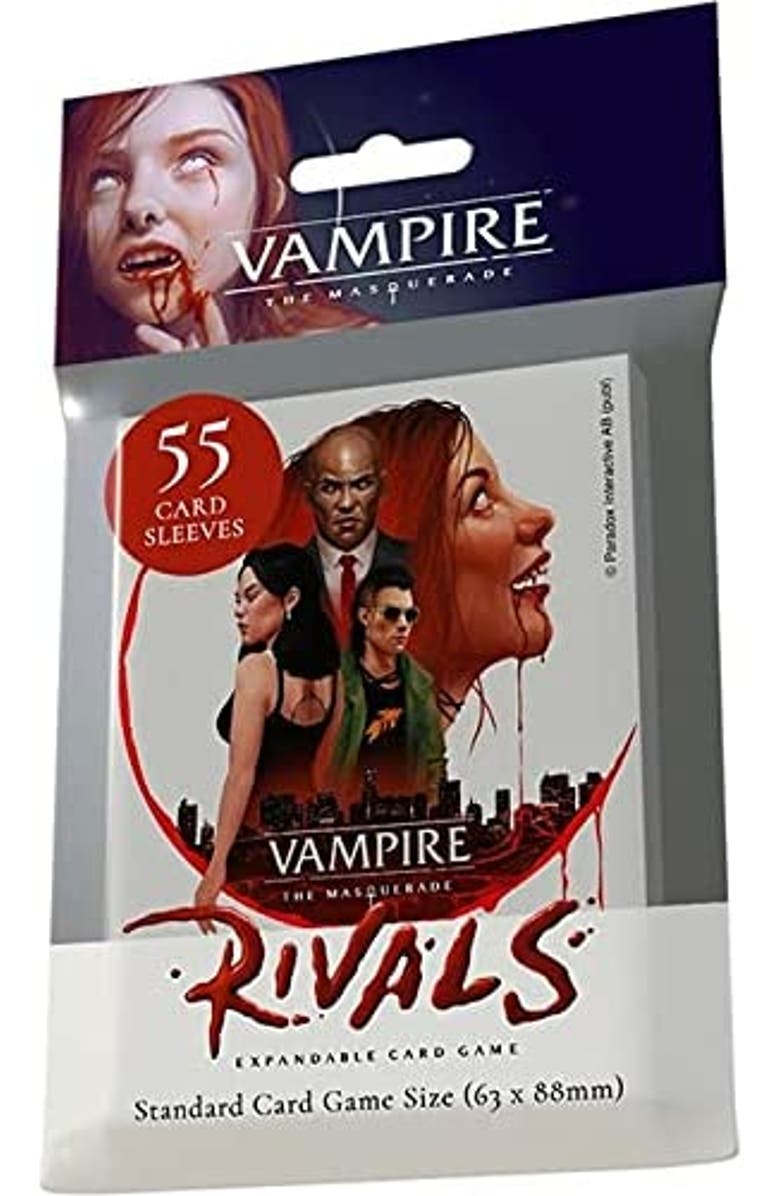 Renegade Game Studios Vampire The Masquerade Rivals Library Deck Sleeves, Main, color, Multicolored