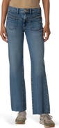 KUT from the Kloth Kelsey Raw Hem High Waist Ankle Flare Jeans