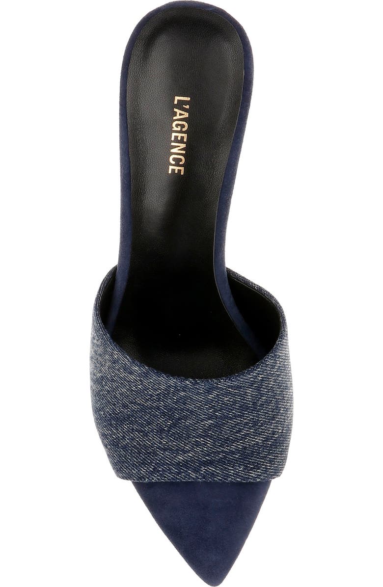 L'AGENCE Lolita Pointed Toe Sandal, Alternate, color, Dark Denim