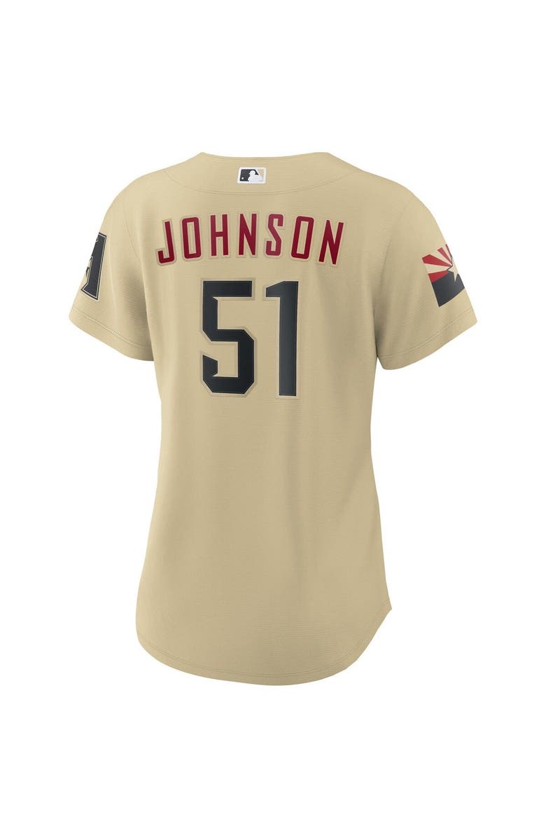 Nike Women's Nike Randy Johnson Sand Arizona Diamondbacks City Connect Replica Player Jersey, Alternate, color,